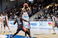 Basketball, Basketball Superliga 2022/23, Viertelfinale Spiel 1, Oberwart Gunners, Klosterneuburg Dukes, Joshua Nurse (13), Rob Howard (5)