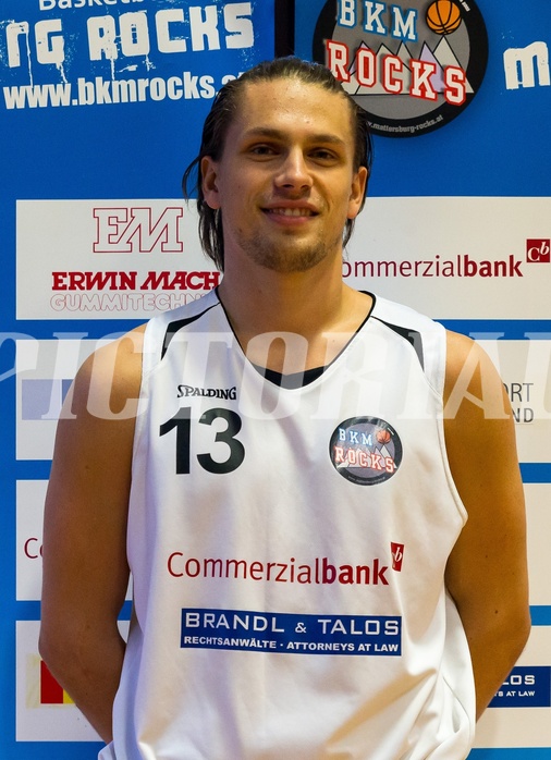 Basketball 2.Bundesliga: BK Mattersburg Rocks - Spielerportrait Bild zeigt: Benjamin BERNLEITHNER 13