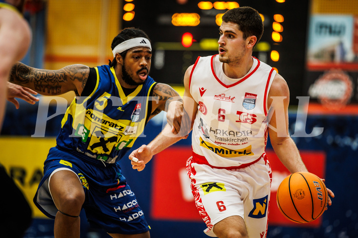 Basketball, win2day Basketball Superliga 2024/25, Grunddurchgang 18.Runde, Traiskirchen Lions, UBSC Graz, Aleksej Kostic (6)