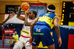 Basketball, win2day Basketball Superliga 2024/25, Grunddurchgang 18.Runde, Traiskirchen Lions, UBSC Graz, Cedric Russell (0)