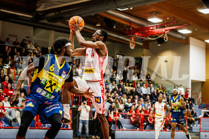 Basketball, win2day Basketball Superliga 2024/25, Grunddurchgang 18.Runde, Traiskirchen Lions, UBSC Graz, Nelson Haskin (21)
