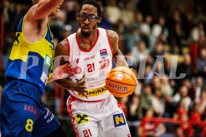 Basketball, win2day Basketball Superliga 2024/25, Grunddurchgang 18.Runde, Traiskirchen Lions, UBSC Graz, Nelson Haskin (21)