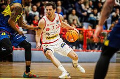 Basketball, win2day Basketball Superliga 2024/25, Grunddurchgang 18.Runde, Traiskirchen Lions, UBSC Graz, Benedikt Güttl (7)