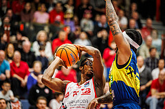 Basketball, win2day Basketball Superliga 2024/25, Grunddurchgang 18.Runde, Traiskirchen Lions, UBSC Graz, Nelson Haskin (21)