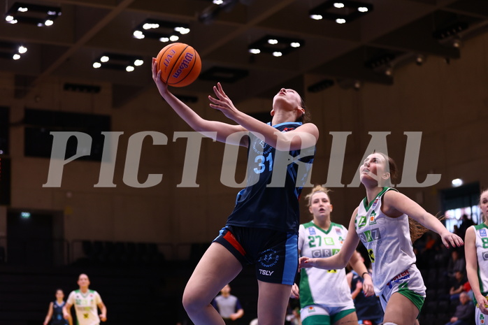 26.01.2025, Graz, Raiffeisen Sportpark, Basketball Damen Superliga 2024/25, Grunddurchgang, 12.Runde, UBI Graz vs. DBB WelsVienna Timberwolves