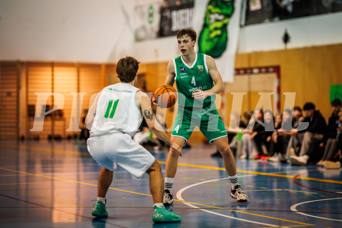 Basketball, Basketball Zweite Liga 2024/25, Grunddurchgang 16.Runde, UDW Alligators, KOS Celovec, Samuel Seher (4)