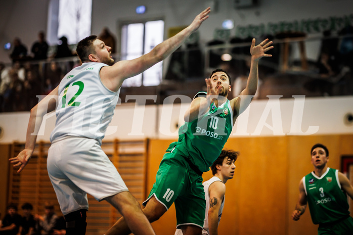 Basketball, Basketball Zweite Liga 2024/25, Grunddurchgang 16.Runde, UDW Alligators, KOS Celovec, Veljko Dena (10)