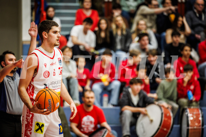Basketball, win2day Basketball Superliga 2024/25, Grunddurchgang 18.Runde, Traiskirchen Lions, UBSC Graz, Aleksej Kostic (6)