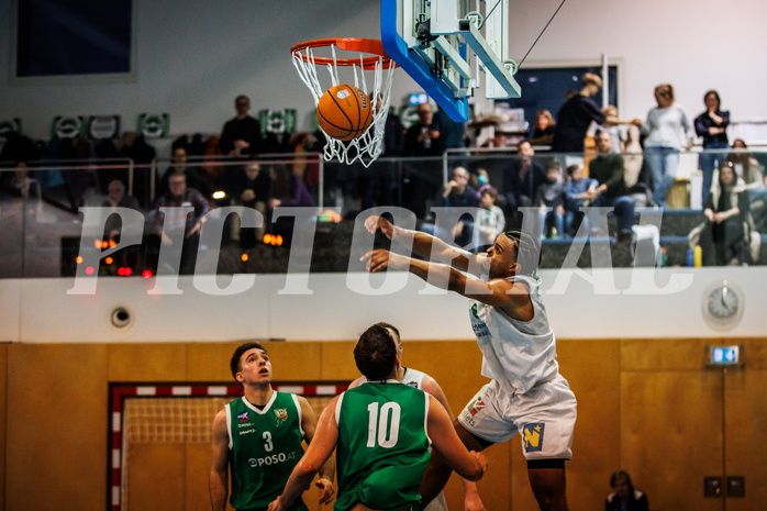 Basketball, Basketball Zweite Liga 2024/25, Grunddurchgang 16.Runde, UDW Alligators, KOS Celovec, Steven Kaltenbrunner (8)