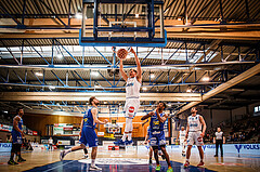Basketball, bet-at-home Basketball Superliga 2021/22, Platzierungsrunde Spiel 1, Oberwart Gunners, Gmunden Swans, Edi Patekar (9)