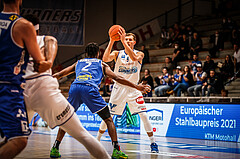 Basketball, bet-at-home Basketball Superliga 2021/22, Platzierungsrunde Spiel 1, Oberwart Gunners, Gmunden Swans, Edi Patekar (9)