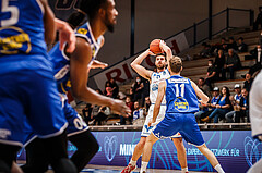 Basketball, bet-at-home Basketball Superliga 2021/22, Platzierungsrunde Spiel 1, Oberwart Gunners, Gmunden Swans, Ioannis Chatzinikolas (11)