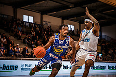 Basketball, bet-at-home Basketball Superliga 2021/22, Platzierungsrunde Spiel 1, Oberwart Gunners, Gmunden Swans, Cederic Anders (2)