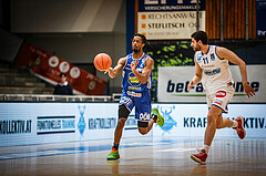 Basketball, bet-at-home Basketball Superliga 2021/22, Platzierungsrunde Spiel 1, Oberwart Gunners, Gmunden Swans, Cederic Anders (2)