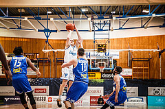 Basketball, bet-at-home Basketball Superliga 2021/22, Platzierungsrunde Spiel 1, Oberwart Gunners, Gmunden Swans, Sebastian Käferle (7)