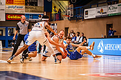 Basketball, bet-at-home Basketball Superliga 2021/22, Platzierungsrunde Spiel 1, Oberwart Gunners, Gmunden Swans, Sebastian Käferle (7)