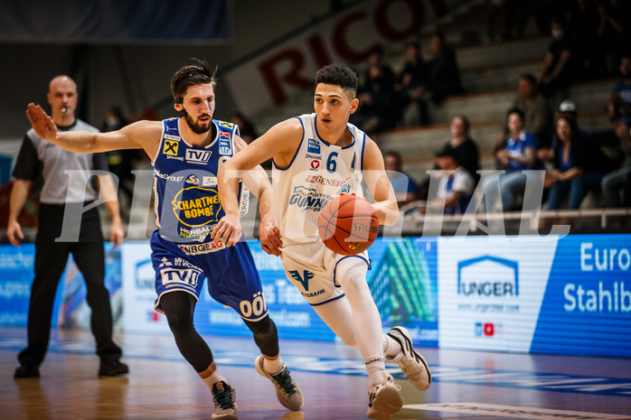 Basketball, bet-at-home Basketball Superliga 2021/22, Platzierungsrunde Spiel 1, Oberwart Gunners, Gmunden Swans, Magdy Abou-Ahmed (6)