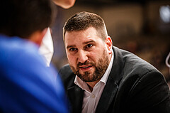 Basketball, bet-at-home Basketball Superliga 2021/22, Platzierungsrunde Spiel 1, Oberwart Gunners, Gmunden Swans, Horst Leitner (Coach)