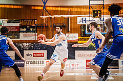 Basketball, bet-at-home Basketball Superliga 2021/22, Platzierungsrunde Spiel 1, Oberwart Gunners, Gmunden Swans, Ioannis Chatzinikolas (11)