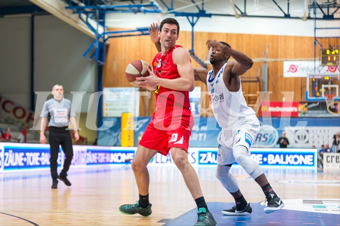 Basketball, ABL 2016/17, Grunddurchgang 21.Runde, Oberwart Gunners, WBC Wels, Dejan Cigoja (10), Christopher McNealy (8)