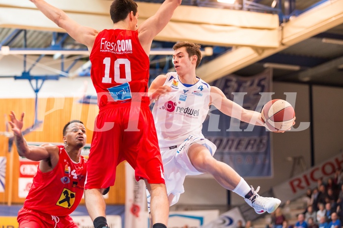 Basketball, ABL 2016/17, Grunddurchgang 21.Runde, Oberwart Gunners, WBC Wels, Jakob Szkutta (4), Dejan Cigoja (10)