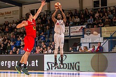Basketball, ABL 2016/17, Grunddurchgang 21.Runde, Oberwart Gunners, WBC Wels, Christopher McNealy (8), Dejan Cigoja (10)