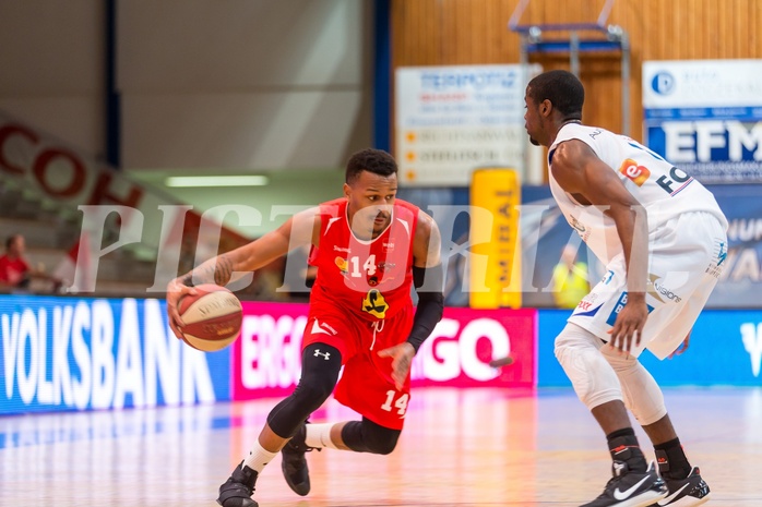 Basketball, ABL 2016/17, Grunddurchgang 21.Runde, Oberwart Gunners, WBC Wels, De Juan Wright (14), Christopher McNealy (8)