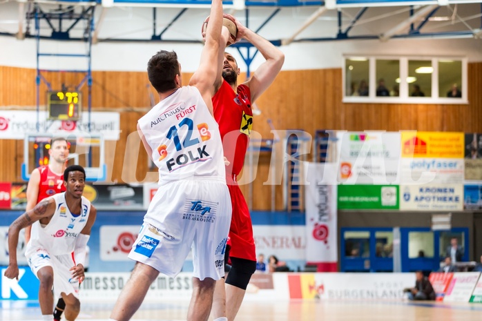 Basketball, ABL 2016/17, Grunddurchgang 21.Runde, Oberwart Gunners, WBC Wels, Ales Chan (15), Benjamin Blazevic (12)