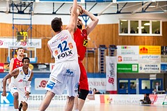 Basketball, ABL 2016/17, Grunddurchgang 21.Runde, Oberwart Gunners, WBC Wels, Ales Chan (15), Benjamin Blazevic (12)