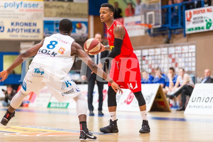 Basketball, ABL 2016/17, Grunddurchgang 21.Runde, Oberwart Gunners, WBC Wels, De Juan Wright (14), Christopher McNealy (8)