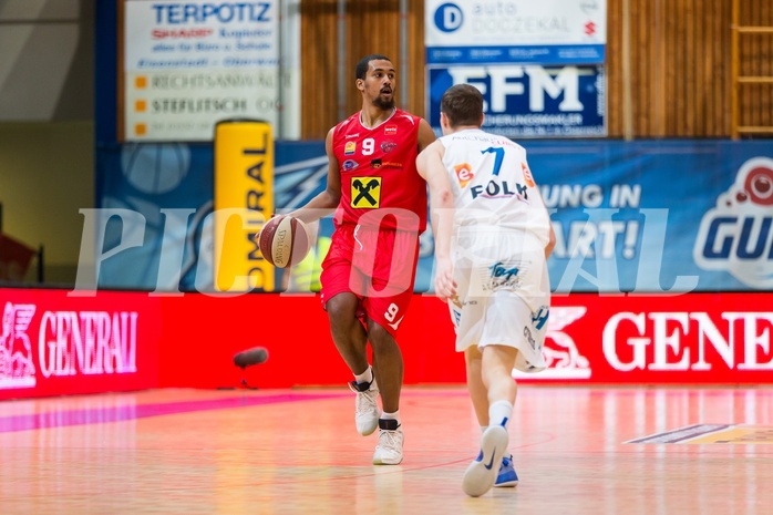 Basketball, ABL 2016/17, Grunddurchgang 21.Runde, Oberwart Gunners, WBC Wels, Lorenzo O'Neal (9), Sebastian Käferle (7)