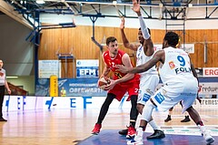 Basketball, ABL 2016/17, Grunddurchgang 21.Runde, Oberwart Gunners, WBC Wels, Davor Lamesic (7), Andell Cumberbatch (13)