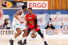 Basketball, ABL 2016/17, Grunddurchgang 21.Runde, Oberwart Gunners, WBC Wels, De Juan Wright (14), Andell Cumberbatch (13)
