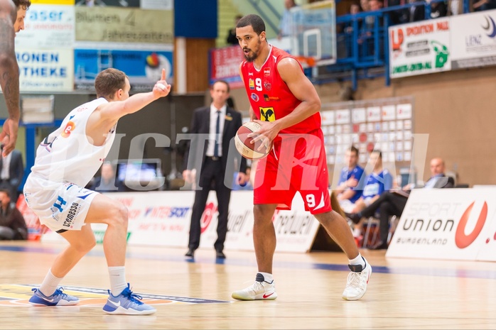 Basketball, ABL 2016/17, Grunddurchgang 21.Runde, Oberwart Gunners, WBC Wels, Lorenzo O'Neal (9), Sebastian Käferle (7)