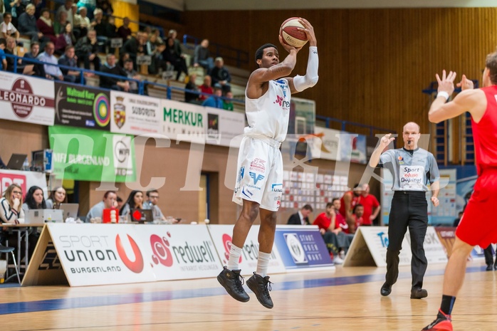 Basketball, ABL 2016/17, Grunddurchgang 21.Runde, Oberwart Gunners, WBC Wels, Andell Cumberbatch (13)