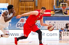 Basketball, ABL 2016/17, Grunddurchgang 21.Runde, Oberwart Gunners, WBC Wels, Davor Lamesic (7), Jamari Traylor (9)