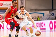 Basketball, ABL 2016/17, Grunddurchgang 21.Runde, Oberwart Gunners, WBC Wels, Jakob Szkutta (4), De Juan Wright (14)