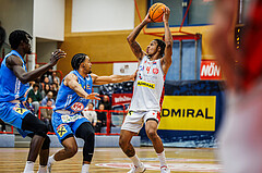 Basketball, win2day Basketball Superliga 2023/24, Viertelfinale Spiel 1, Traiskirchen Lions, SKN St.Pölten, Demarcus Demonia (4)