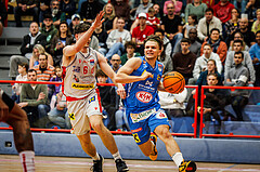 Basketball, win2day Basketball Superliga 2023/24, Viertelfinale Spiel 1, Traiskirchen Lions, SKN St.Pölten, Felix Angerbauer (4)