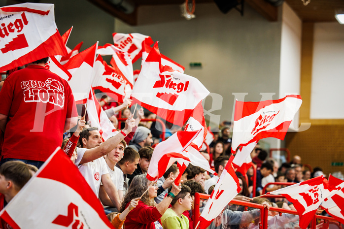 Basketball, win2day Basketball Superliga 2023/24, Viertelfinale Spiel 1, Traiskirchen Lions, SKN St.Pölten, Red Lions