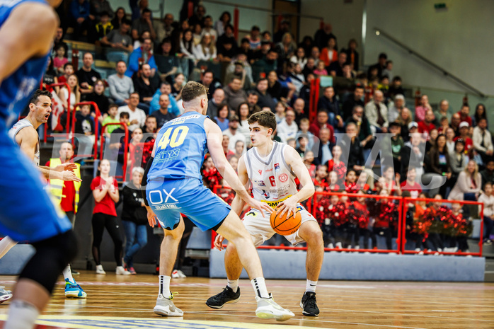 Basketball, win2day Basketball Superliga 2023/24, Viertelfinale Spiel 1, Traiskirchen Lions, SKN St.Pölten, Aleksej Kostic (6)