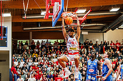Basketball, win2day Basketball Superliga 2023/24, Viertelfinale Spiel 1, Traiskirchen Lions, SKN St.Pölten, Jaquan Lawrence (40)