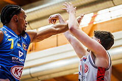 Basketball, win2day Basketball Superliga 2023/24, Viertelfinale Spiel 1, Traiskirchen Lions, SKN St.Pölten, Aleksej Kostic (6)