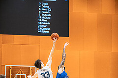 Basketball, Win2Day Superliga 2022/23, Grunddurchgang 10.Runde, Vienna Timberwolves, COLDAMARIS BBC Nord Dragonz, Chris Vogt (33), Sebastian Kunc (5)