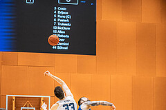 Basketball, Win2Day Superliga 2022/23, Grunddurchgang 10.Runde, Vienna Timberwolves, COLDAMARIS BBC Nord Dragonz, Chris Vogt (33), Sebastian Kunc (5)