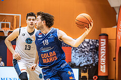 Basketball, Win2Day Superliga 2022/23, Grunddurchgang 10.Runde, Vienna Timberwolves, COLDAMARIS BBC Nord Dragonz, Jordan David Roberts (18)