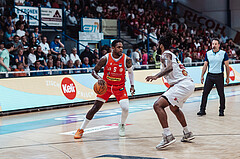 Basketball, Basketball Superliga 2023/24 , SF 4, Oberwart Gunners, Traiskirchen Lions, Davon Clare (5), Kris Monroe (13)