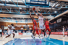 Basketball, Basketball Superliga 2023/24 , SF 4, Oberwart Gunners, Traiskirchen Lions, Jaquan Lawrence (40), Edi Patekar (9), Demarcus Demonia (4)