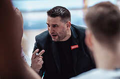 Basketball, Basketball Superliga 2023/24 , SF 4, Oberwart Gunners, Traiskirchen Lions, Horst Leitner (Head Coach)