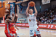 Basketball, Basketball Superliga 2023/24 , SF 4, Oberwart Gunners, Traiskirchen Lions, Jaquan Lawrence (40), Edi Patekar (9)